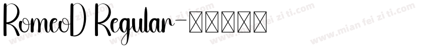 RomeoD Regular字体转换